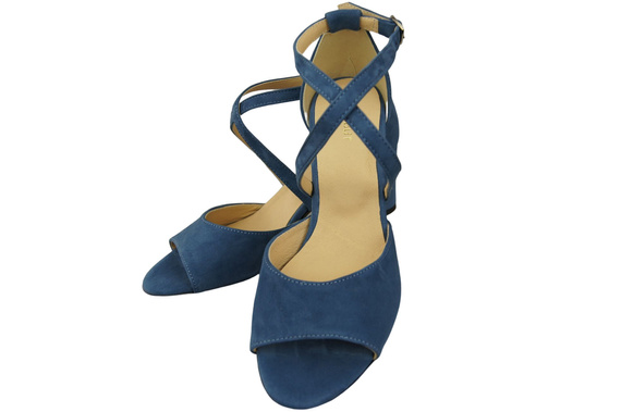 Damenschuhe Sandalen Blau, Naturleder, Wildleder 111 ElitaBut