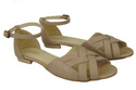 Schuhe Damen Sandalen Cappuccino Grain Naturleder 128 ElitaBut
