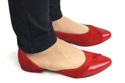 Damenschuhe Ballerinas Rot, Naturleder, Wildleder 146 ElitaBut