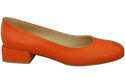 Bequeme Frauen Schuhe Orange Flats Natural Leder 204 ElitaBut