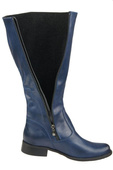 Damenstiefel, Stiefel, Naturleder, Marineblau 884b ElitaBut