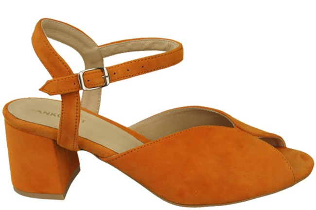 Damenschuhe Sandalen Orange, Naturleder, Wildleder 185 ElitaBut