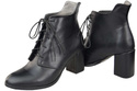 Winter-Schnürstiefel für Damen, Naturleder, Schwarz 174, von ElitaBut