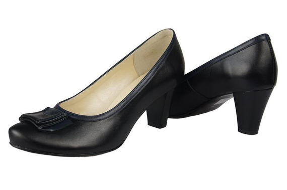 Damenschuhe Pumps, Naturleder, Schwarz 824 ElitaBut