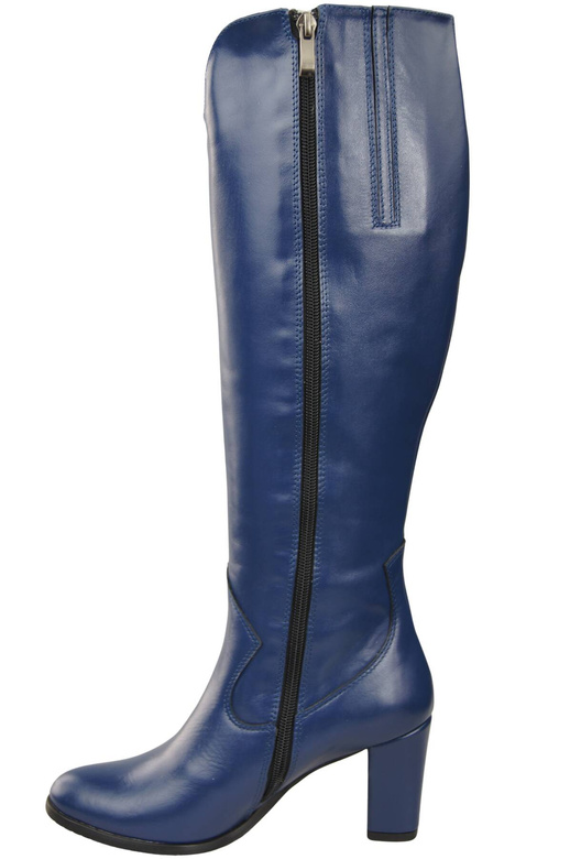 Stilvolle Damen Marineblau Stiletto Stiefel Naturleder 211 ElitaBut