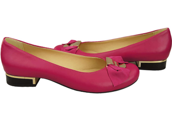 Damen Ballerinas Naturleder Lila 894 ElitaBut