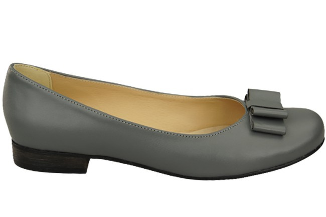 Damen Ballerinas, Naturleder, Grau 702 ElitaBut