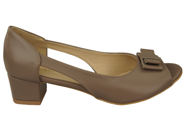 Damenschuhe Cappuccino Sandalen Naturleder 145 ElitaBut