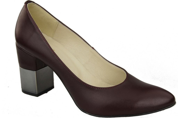 Damenschuhe Pumps, Burgunderrot, Naturleder 144 ElitaBut