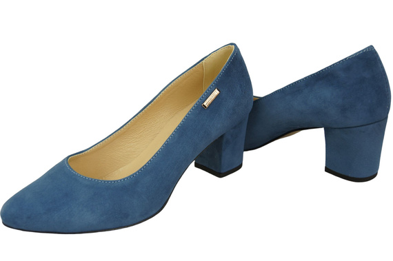 Damenschuhe Pumps Blau, Natürliches Wildleder 106 ElitaBut