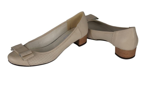 Damenschuhe Pumps, Naturleder, Beige 707 ElitaBut