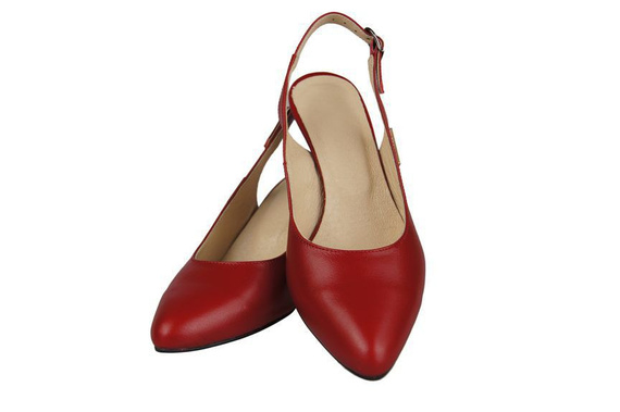 Damenschuhe Sandalen, Naturleder, Rot 910 ElitaBut
