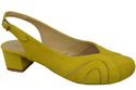 Damenschuhe Sandalen, Naturleder, Wildleder, Zitrone, 842 von ElitaBut