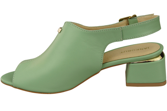 Damenschuhe Sandalen Mint, goldene Schnalle, Naturleder 198 ElitaBut