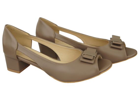 Damenschuhe Cappuccino Sandalen Naturleder 145 ElitaBut