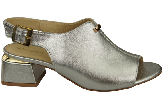 Damenschuhe Sandalen Silber-Gold-Schnalle Naturleder 198 ElitaBut