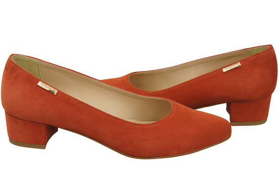 Bequeme Damen-Schuhe Ziegelrot aus echtem Veloursleder 220 Z ElitaBut