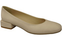 Bequeme Frauen Schuhe Beige Flats Natural Leder 204 ElitaBut