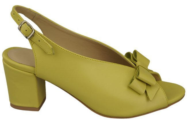 Damenschuhe Zitronensandalen, naturnarbiges Leder, 148 L ElitaBut