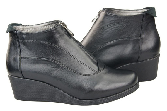 Winter-Damenstiefel, Naturleder, Schwarz 133 von ElitaBut