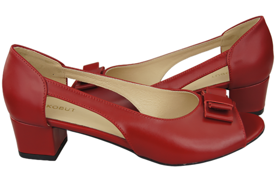 Damenschuhe Sandalen Rot Naturleder 145 ElitaBut