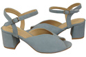 Damenschuhe Sandalen Hellblaues Naturleder Wildleder 185 ElitaBut