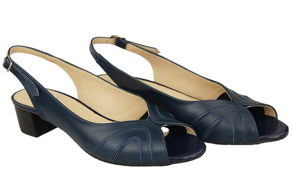 Damenschuhe Sandalen, Naturleder, Marineblau 991 ElitaBut