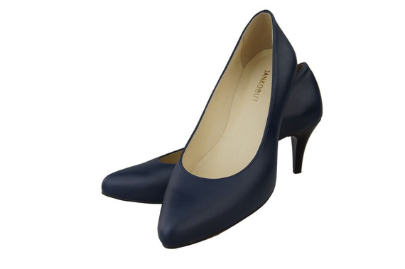 Damenschuhe Pumps, Naturleder, Marineblau 825 ElitaBut