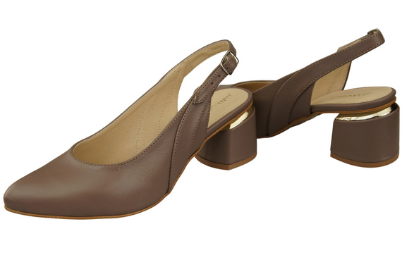 Damenschuhe Cappuccino Sandalen Dunkles Naturleder 196 ElitaBut