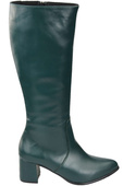 Klassische Damenstiefel, Naturleder, Malachit 175 ElitaBut