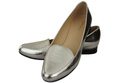 Damen Ballerinas Lords, Naturleder, Silber 908 ElitaBut