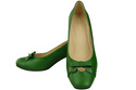 Damen Pumps mit Schleife Grün Naturleder und niedrigem Absatz 203 ElitaBut
