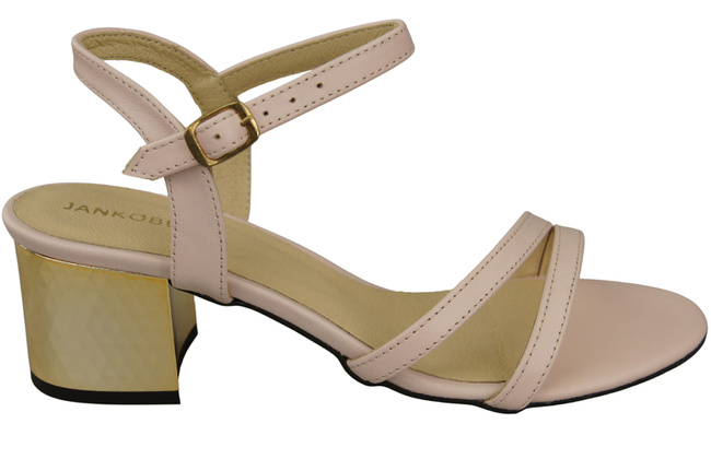 Damenschuhe Puderrosa Naturleder 197 Sandalen, die den Fuß sinnlich enthüllen ElitaBut