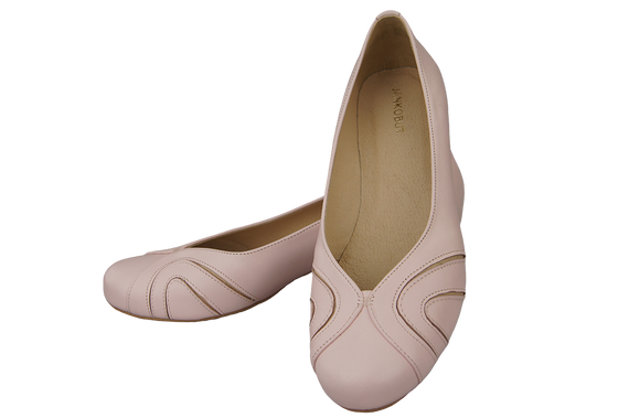 Damenschuhe Pumps, Naturleder, Puderrosa 786 ElitaBut