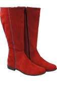 Schuhe Damenstiefel, Naturleder, Velour 153 Red ElitaBut