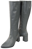 Klassische Damenstiefel, Naturleder, Grau 175 ElitaBut