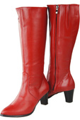 Damenstiefel, Naturleder, Rot 982 ElitaBut