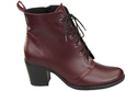 Winter-Schnürstiefel für Damen, Naturleder, Burgund 188, von ElitaBut