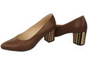 Damenschuhe Braune Pumps aus Naturleder mit Zierabsatz 158 ElitaBut