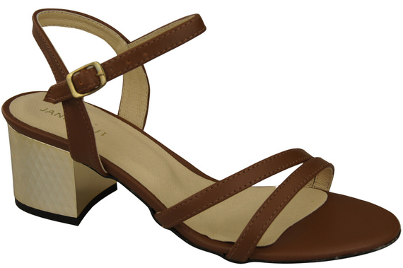 Damenschuhe Braunes Naturleder 197 Sandalen, die den Fuß sinnlich enthüllen ElitaBut
