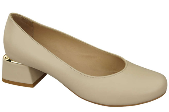 Damenschuhe Pumps Naturleder 159 Beige ElitaBut