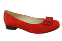 Damenschuhe Ballerinas Rot, Naturleder, Wildleder 126 ElitaBut