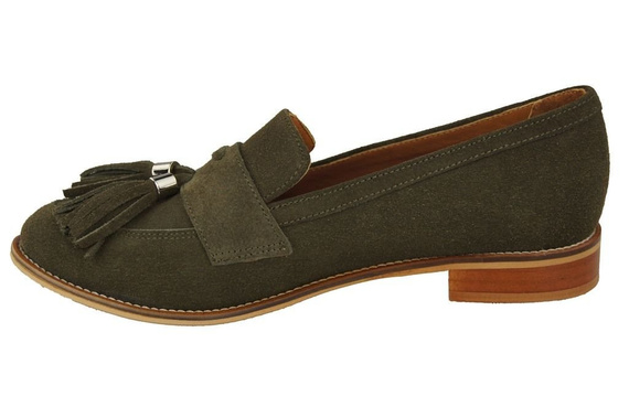 Schuhe Damen Mokassins Naturleder Velours Flasche 134 ElitaBut