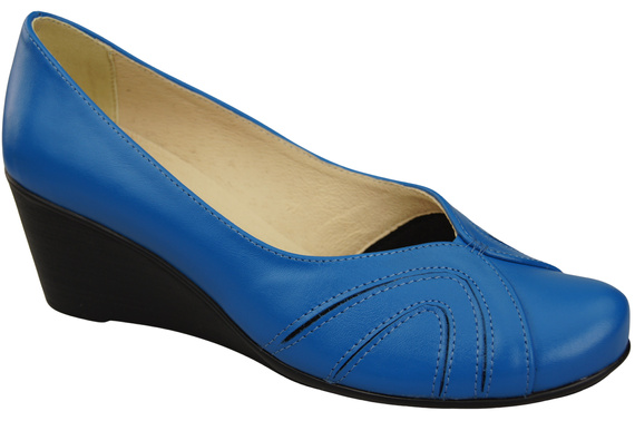 Damen Schwarz Naturleder Gestiefelte Blau 828 ElitaBut