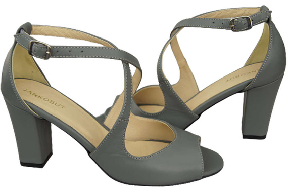 Damenschuhe Sandalen Grau Naturleder 186 ElitaBut