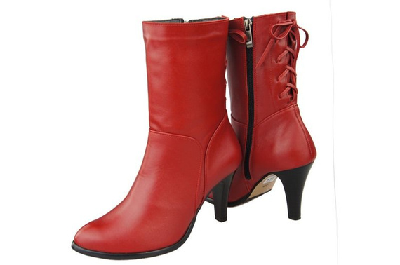 Winterschuhe Damenstiefeletten, Naturleder, Rot 978 Z ElitaBut