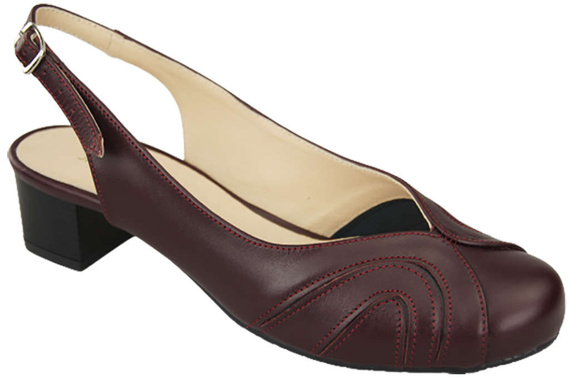 Damenschuhe Sandalen, Naturleder, Burgund 842 ElitaBut