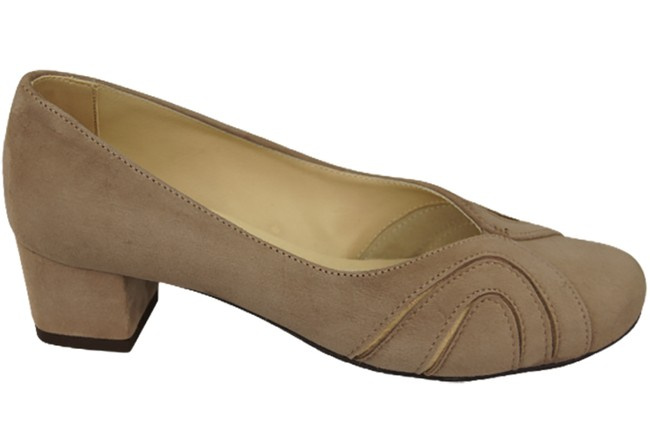 Damenschuhe Pumps aus natürlichem Wildleder Cappuccino Dark 786 Z ElitaBut