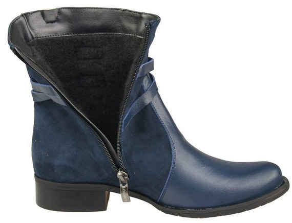 Damenschuhe Stiefeletten, Naturleder, Marineblau 885 ElitaBut