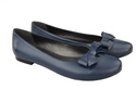 Damen-Ballerinas Marineblau, Naturleder 998 ElitaBut